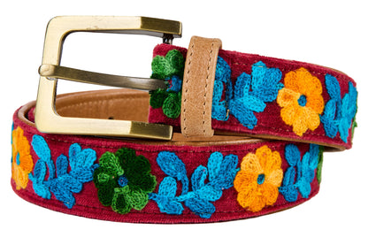 Skagit - Cintura Ricamata Mis.100 Fondo Rosso