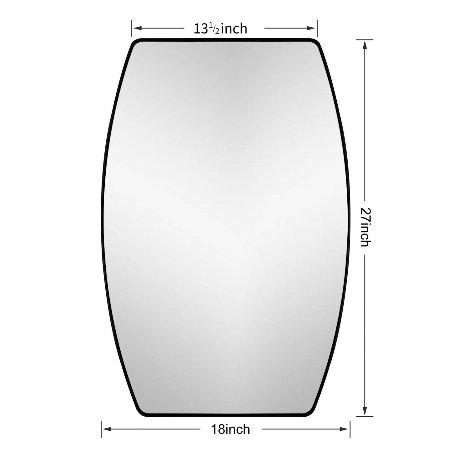 Specchio da parete in metallo oblungo MacLuu