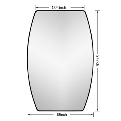 Specchio da parete in metallo oblungo MacLuu