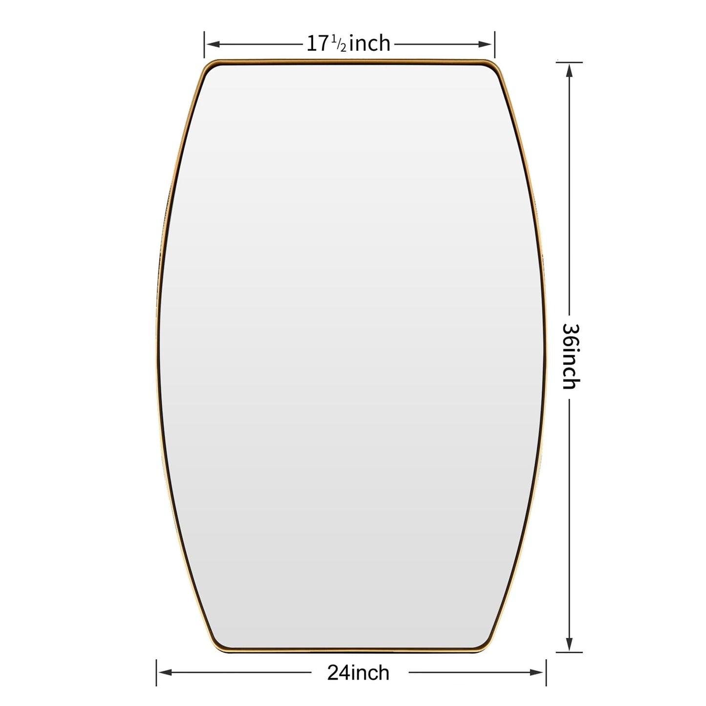 Specchio da parete in metallo oblungo MacLuu