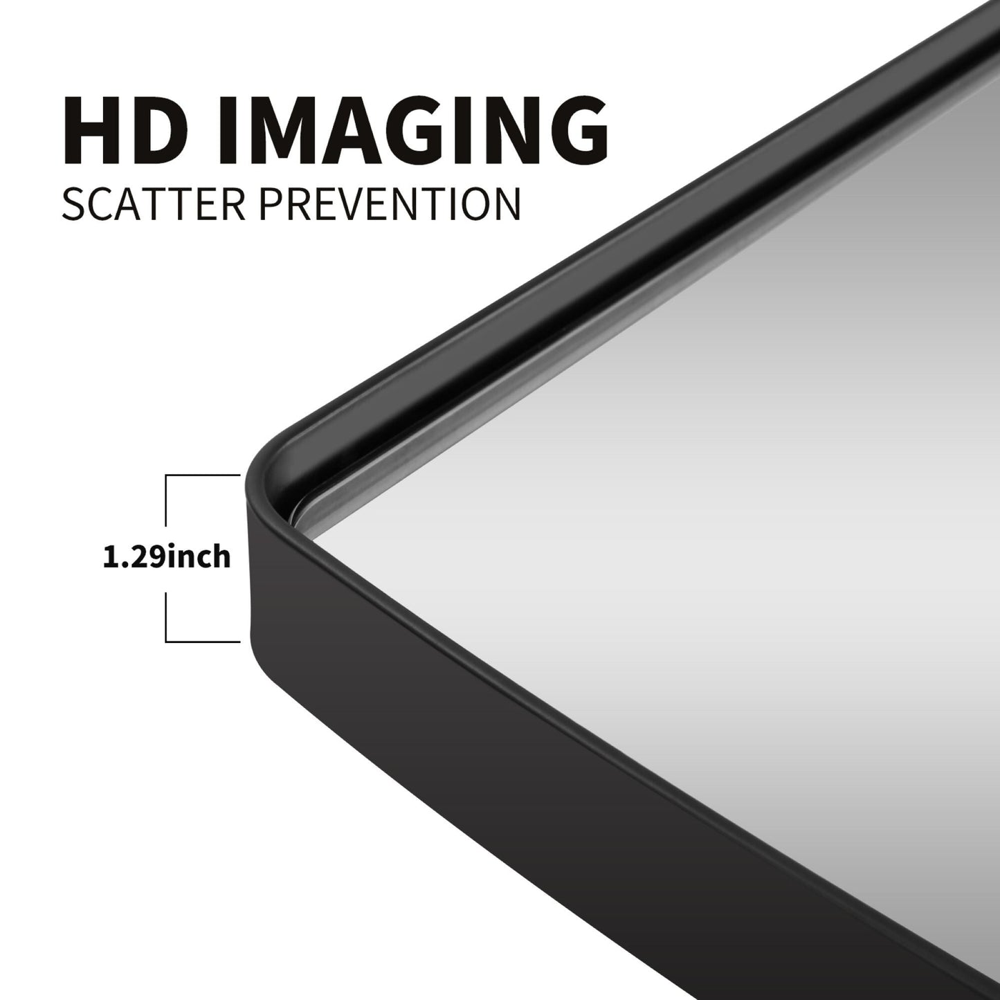 Specchio da parete in metallo oblungo MacLuu