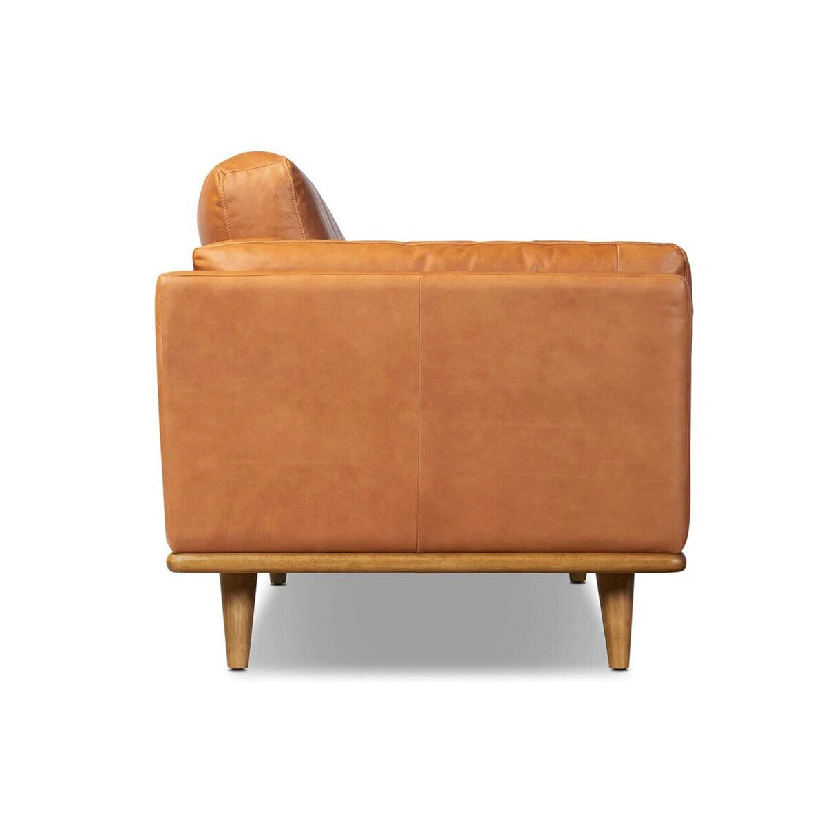 Divano in pelle pieno fiore Macadamia Cognac