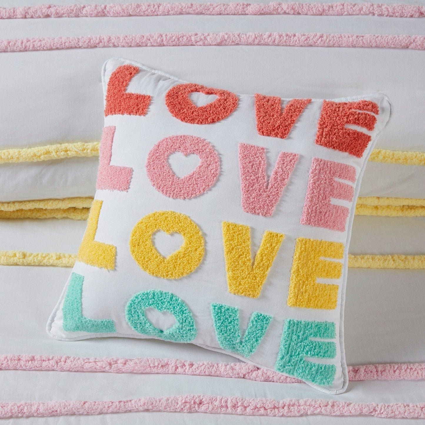 Set copripiumino in cotone Mackenzie con finiture in ciniglia di Intelligent Design Kids