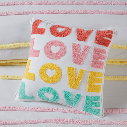 Set copripiumino in cotone Mackenzie con finiture in ciniglia di Intelligent Design Kids