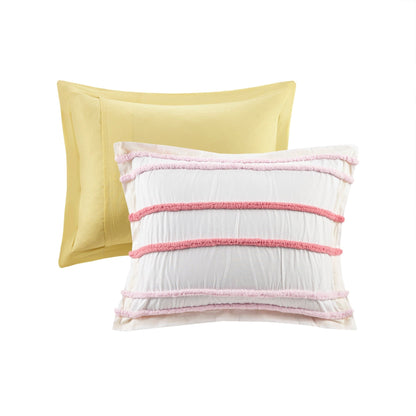 Set copripiumino in cotone Mackenzie con finiture in ciniglia di Intelligent Design Kids