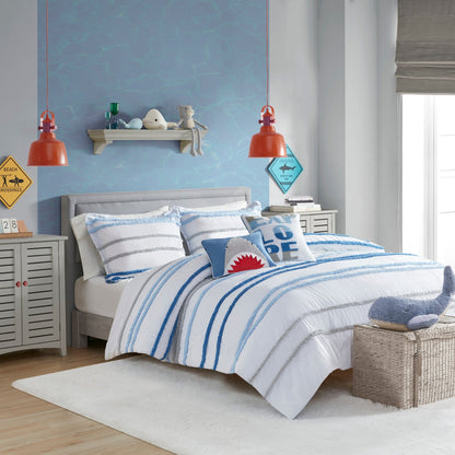 Set copripiumino in cotone Mackenzie con finiture in ciniglia di Intelligent Design Kids