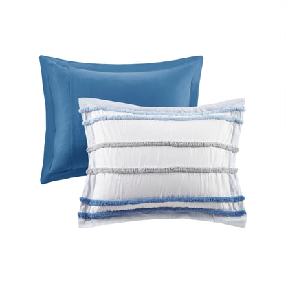 Set copripiumino in cotone Mackenzie con finiture in ciniglia di Intelligent Design Kids