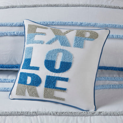 Set copripiumino in cotone Mackenzie con finiture in ciniglia di Intelligent Design Kids