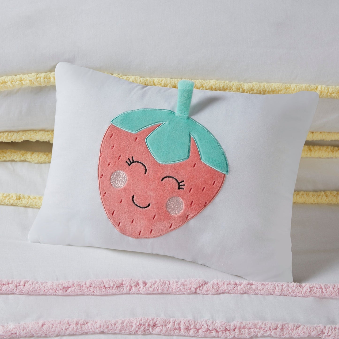 Set copripiumino in cotone Mackenzie con finiture in ciniglia di Intelligent Design Kids