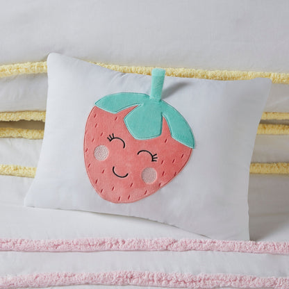 Set copripiumino in cotone Mackenzie con finiture in ciniglia di Intelligent Design Kids