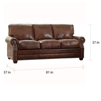 Divano letto in pelle pieno fiore Revo