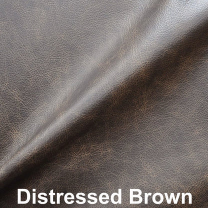 Divano letto Vernon imbottito in pelle pieno fiore con finiture a borchie