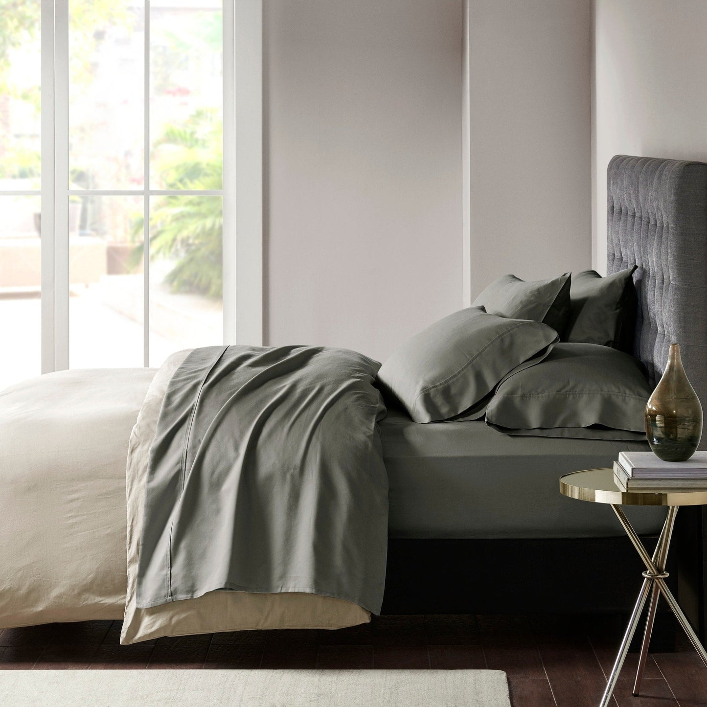 Set di lenzuola in raso di cotone misto 800 fili Madison Park