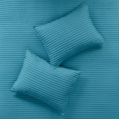 Collezione di 8 trapunte e copripiumini in seersucker stampato Madison Park Anchorage