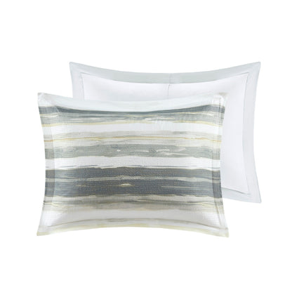 Collezione di 8 trapunte e copripiumini in seersucker stampato Madison Park Anchorage