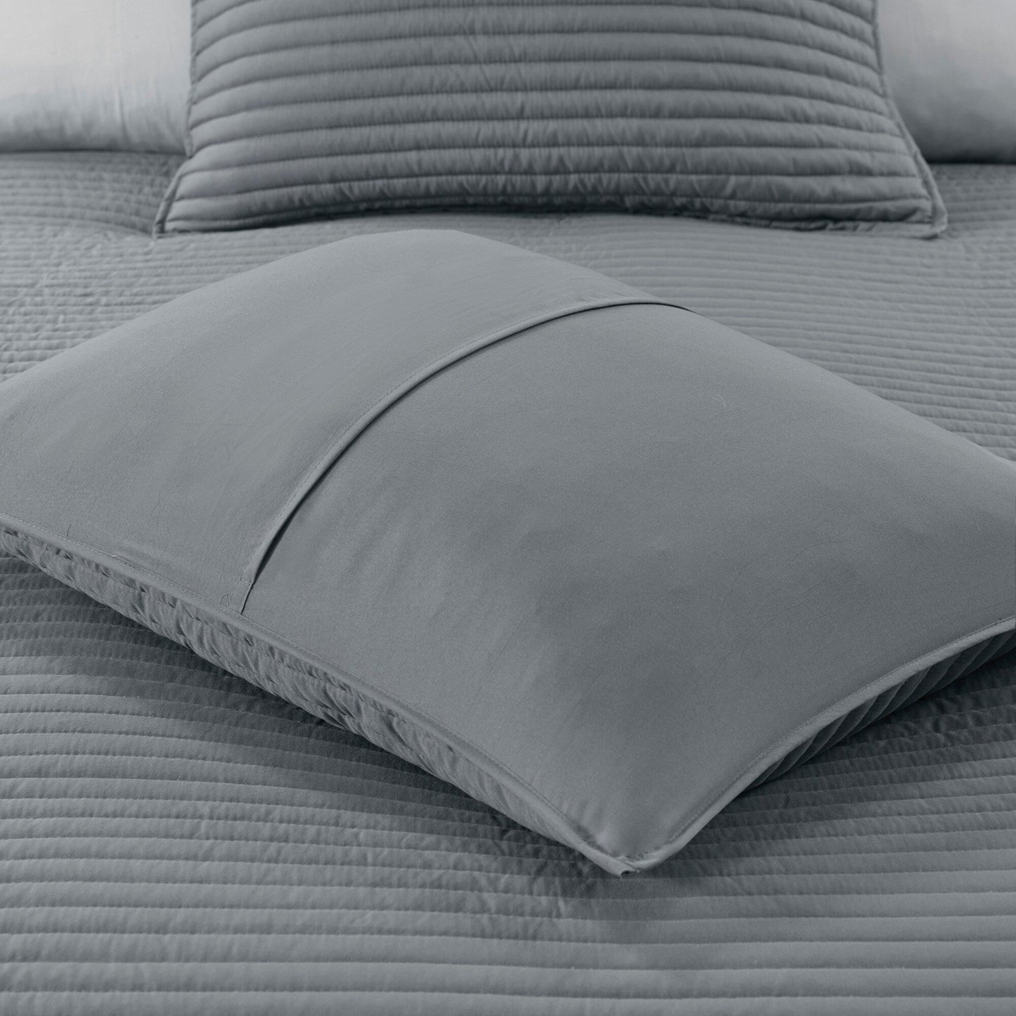 Collezione di 8 trapunte e copripiumini in seersucker stampato Madison Park Anchorage