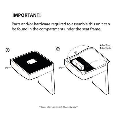 Panca imbottita Madison Park Welburn 49.5 con schienale e gambe in legno