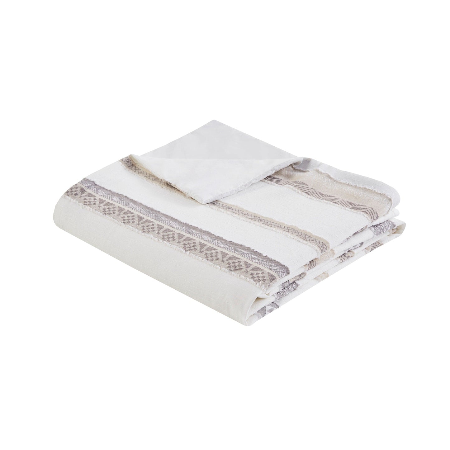 Set copripiumino Madison Park Langley in jacquard con fermagli, 3 pezzi (inserto escluso)
