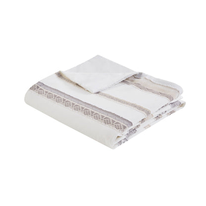 Set copripiumino Madison Park Langley in jacquard con fermagli, 3 pezzi (inserto escluso)