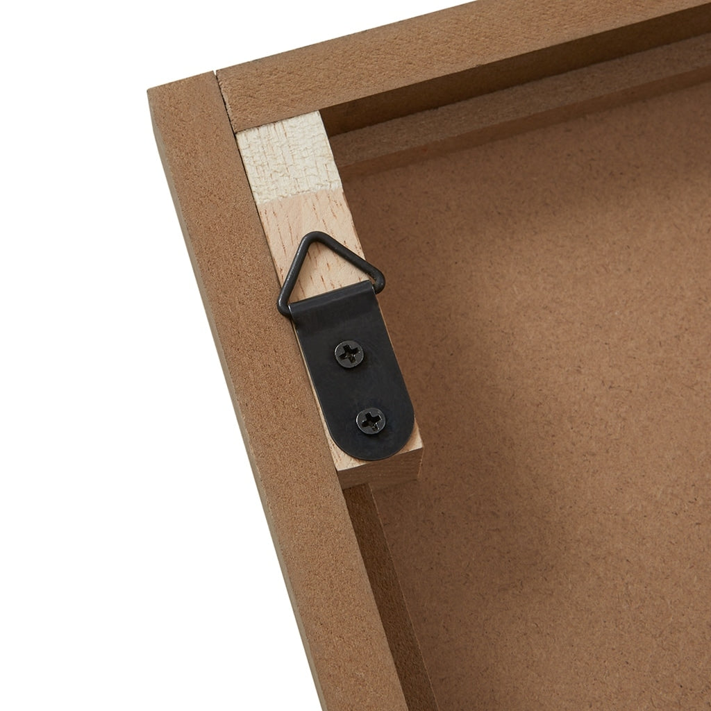 Set di decorazioni da parete in legno bicolore con motivo botanico Madison Park Birch Palms Birch