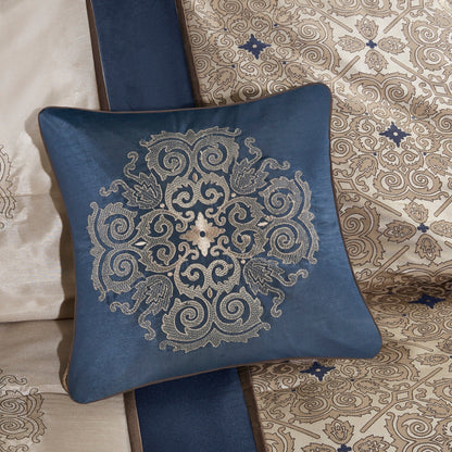 Set copripiumino jacquard da 7 pezzi Madison Park Blaine con cuscini decorativi