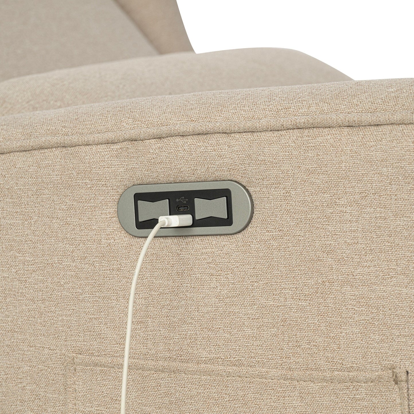 Poltrona reclinabile elettrica Madison Park Candace 3 in 1 con girevole, aliante e porte USB