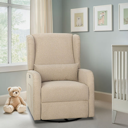 Poltrona reclinabile elettrica Madison Park Candace 3 in 1 con girevole, aliante e porte USB