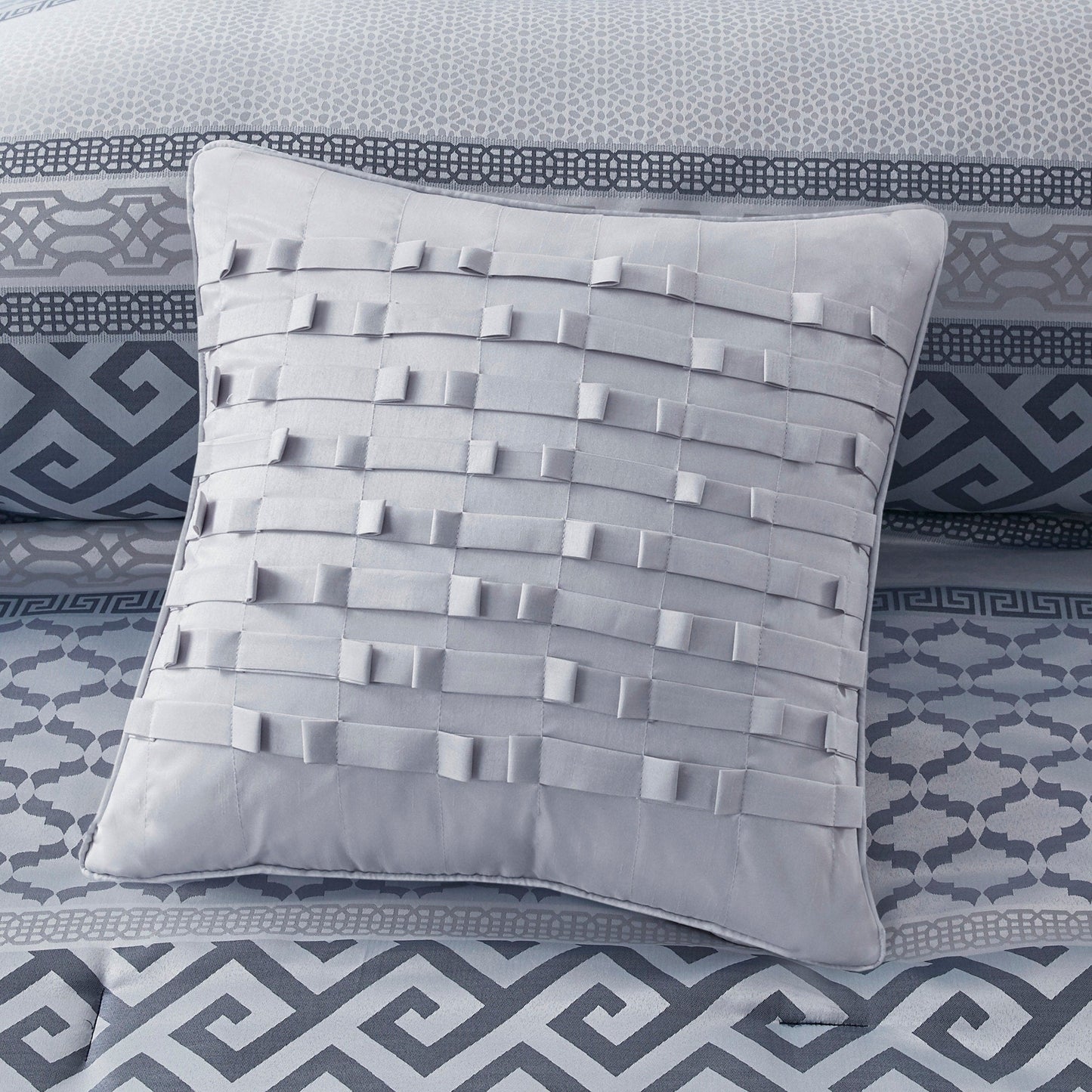 Set copripiumino jacquard geometrico da 7 pezzi Madison Park Christian