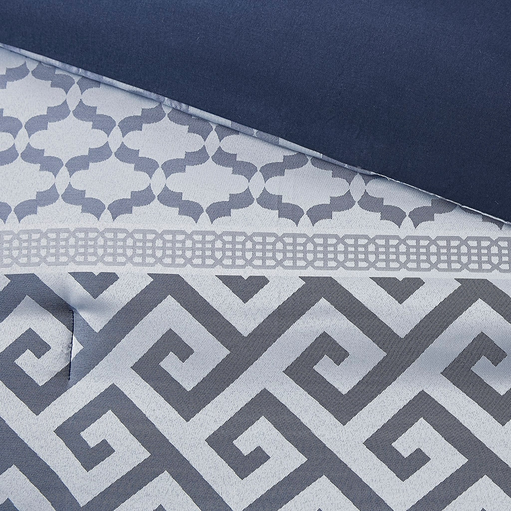 Set copripiumino jacquard geometrico da 7 pezzi Madison Park Christian