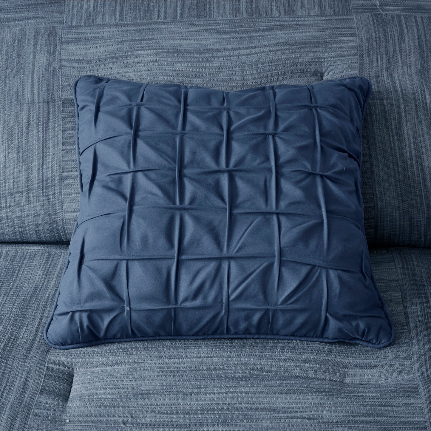 Set copripiumino in seersucker stampato Madison Park Clayton da 7 pezzi