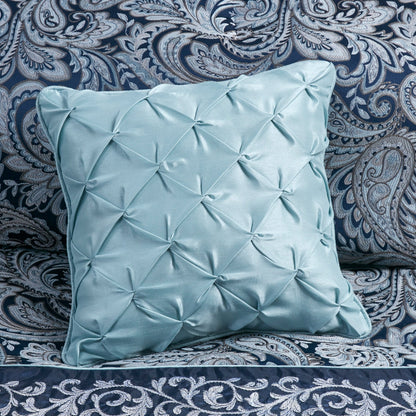 Set copripiumino jacquard Madison Park Elaine Navy da 7 pezzi