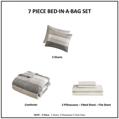 Set copripiumino Madison Park Essentials Deacon con lenzuola