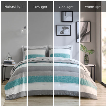 Set copripiumino Madison Park Essentials Deacon con lenzuola