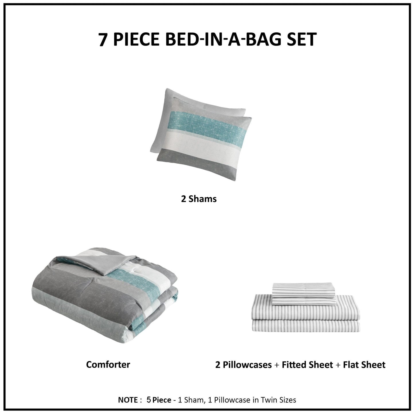 Set copripiumino Madison Park Essentials Deacon con lenzuola