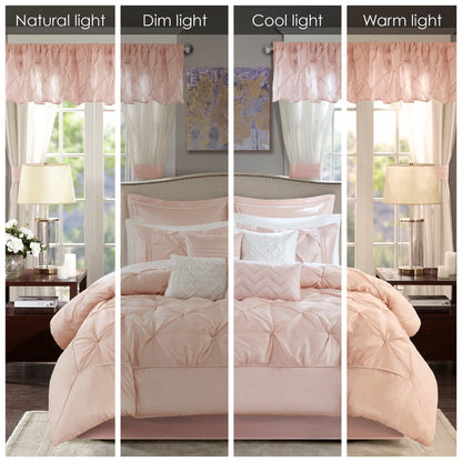 Madison Park Essentials Loretta 24 pezzi Room in a Bag con pannelli per finestre e set di lenzuola