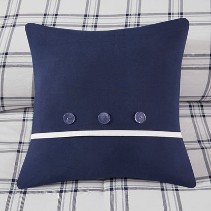 Set copripiumino reversibile Madison Park Essentials Paton Navy con lenzuola