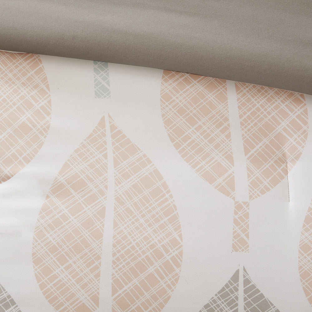 Set copripiumino Madison Park Essentials Pelham Bay Coral/Green con lenzuola in cotone