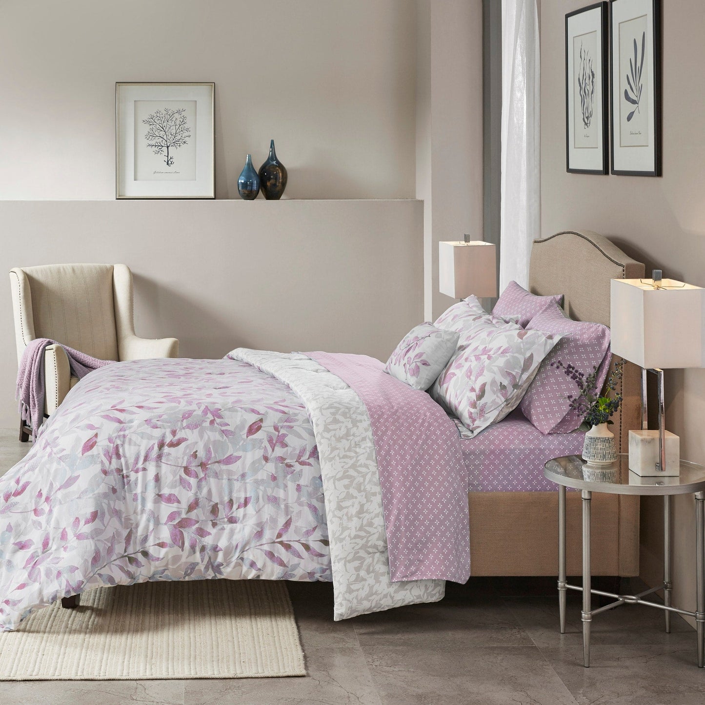 Madison Park Essentials Thelma Set copripiumino reversibile con lenzuola