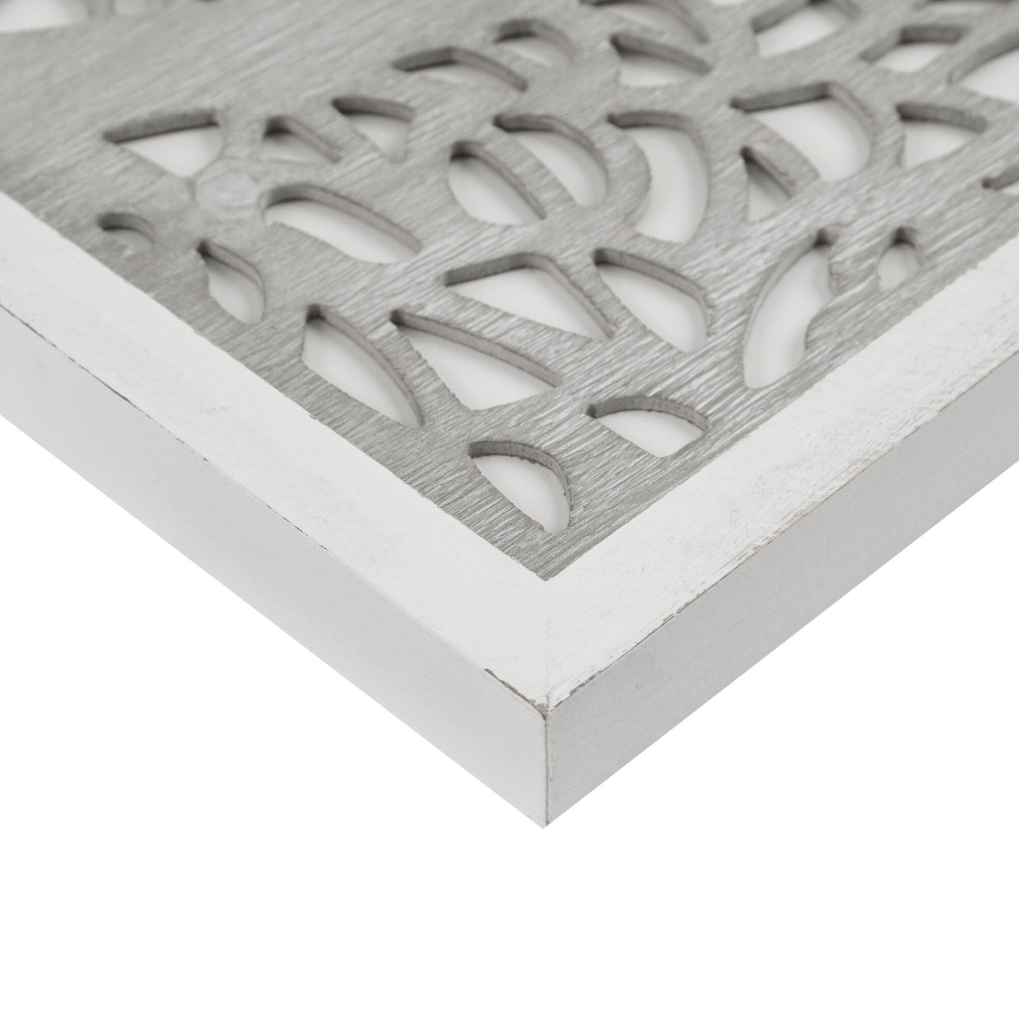 Decorazione murale con pannello incorniciato con rami di alloro tagliati al laser Madison Park