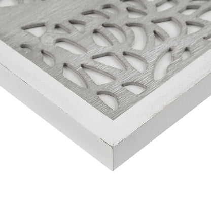 Decorazione murale con pannello incorniciato con rami di alloro tagliati al laser Madison Park