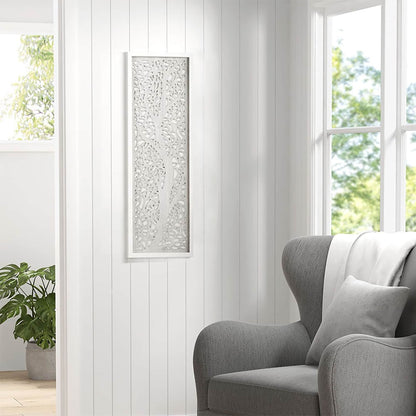 Decorazione murale con pannello incorniciato con rami di alloro tagliati al laser Madison Park