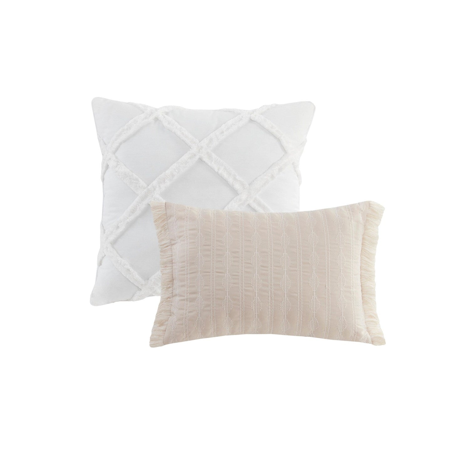 Set copripiumino in jacquard Madison Park Levi blu/naturale da 5 pezzi