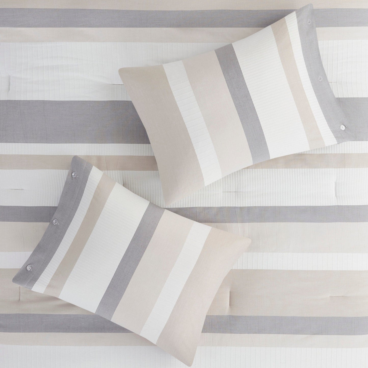 Set copripiumino in jacquard Madison Park Levi blu/naturale da 5 pezzi