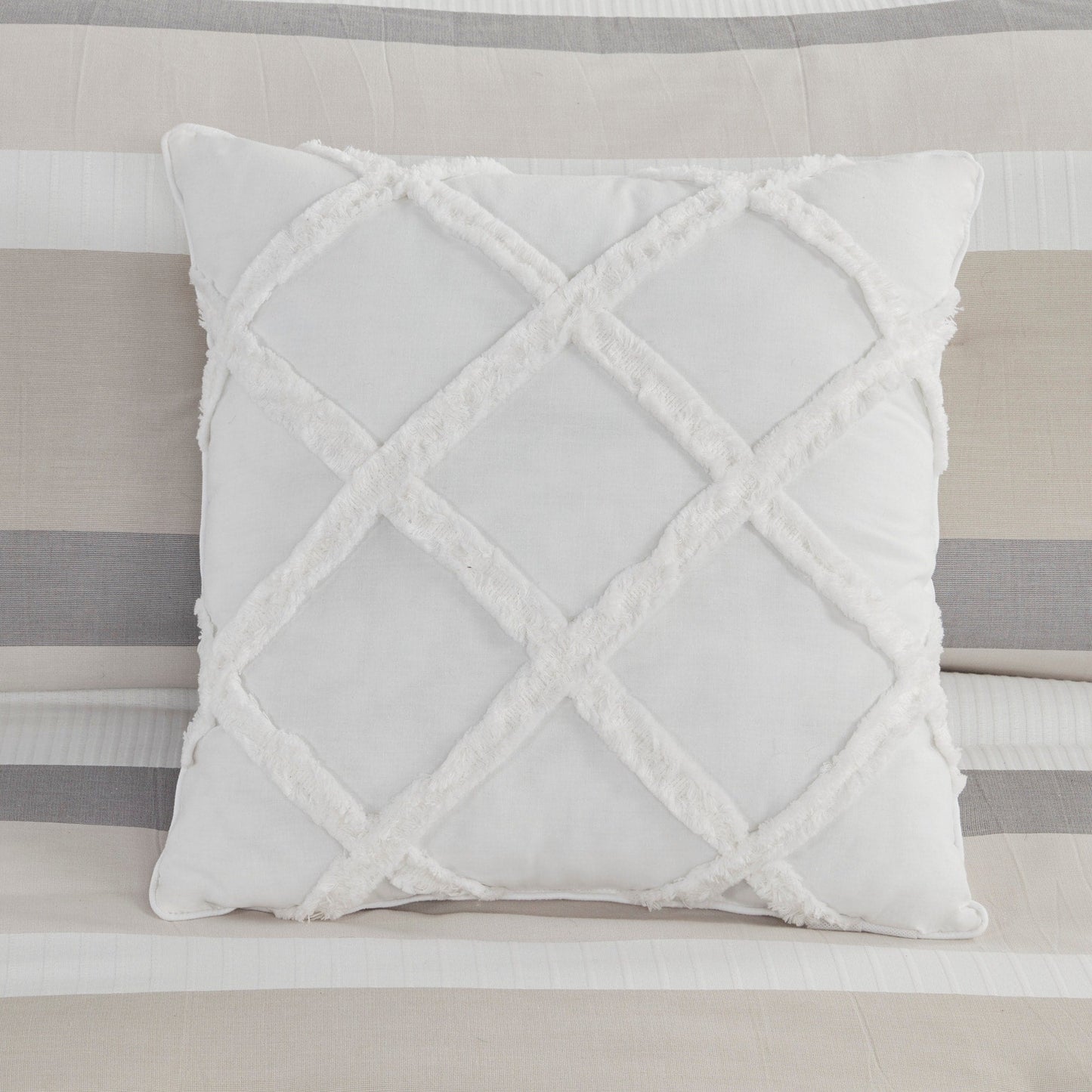 Set copripiumino in jacquard Madison Park Levi blu/naturale da 5 pezzi