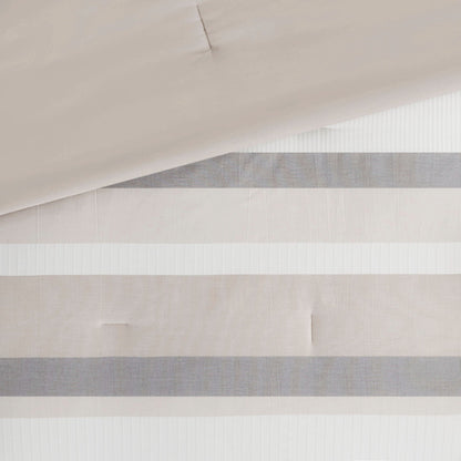 Set copripiumino in jacquard Madison Park Levi blu/naturale da 5 pezzi