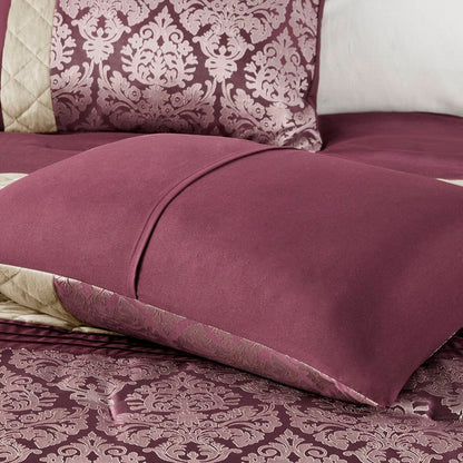 Set copripiumino jacquard Madison Park Lily da 6 pezzi con cuscini decorativi