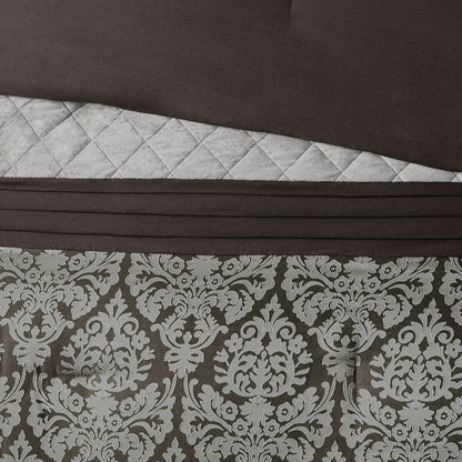 Set copripiumino jacquard Madison Park Lily da 6 pezzi con cuscini decorativi