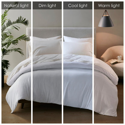 Set di lenzuola in misto lino Madison Park da 4 pezzi