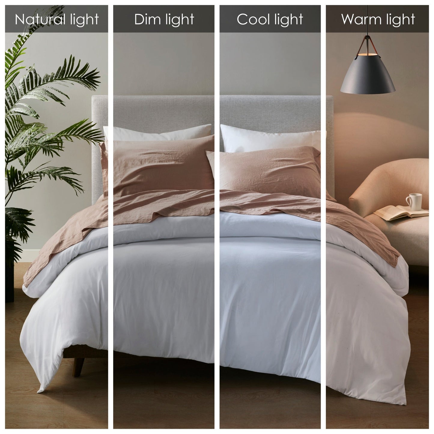 Set di lenzuola in misto lino Madison Park da 4 pezzi