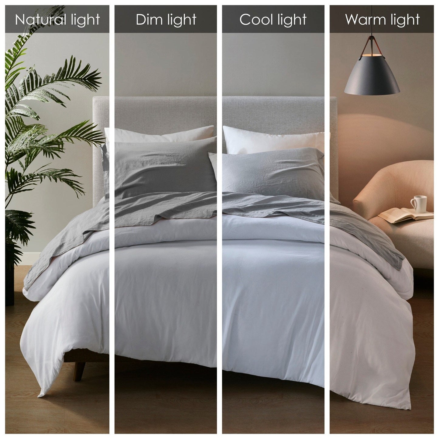 Set di lenzuola in misto lino Madison Park da 4 pezzi